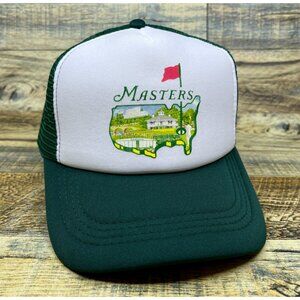 Master's PGA Tour Unisex Trucker Hat Green Snapback Golf Baseball Cap